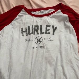 hurley baseball tee